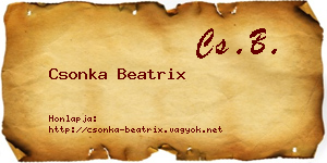 Csonka Beatrix névjegykártya