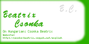 beatrix csonka business card